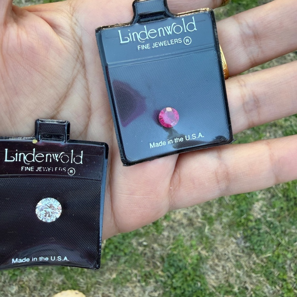New Lindenwold Fine Jewelry Simulated Diamond and Ruby Stone - Picture 3 of 3